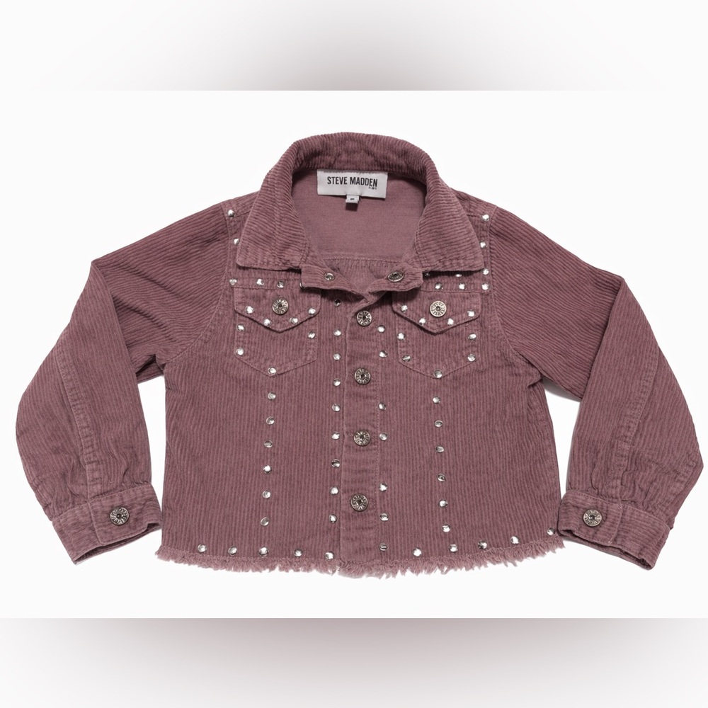 Steve Madden Kids Mauve Corduroy Jacket – Studded